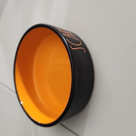 Rae Dunn scaredy cat bowl black orange - Picture 5 of 8